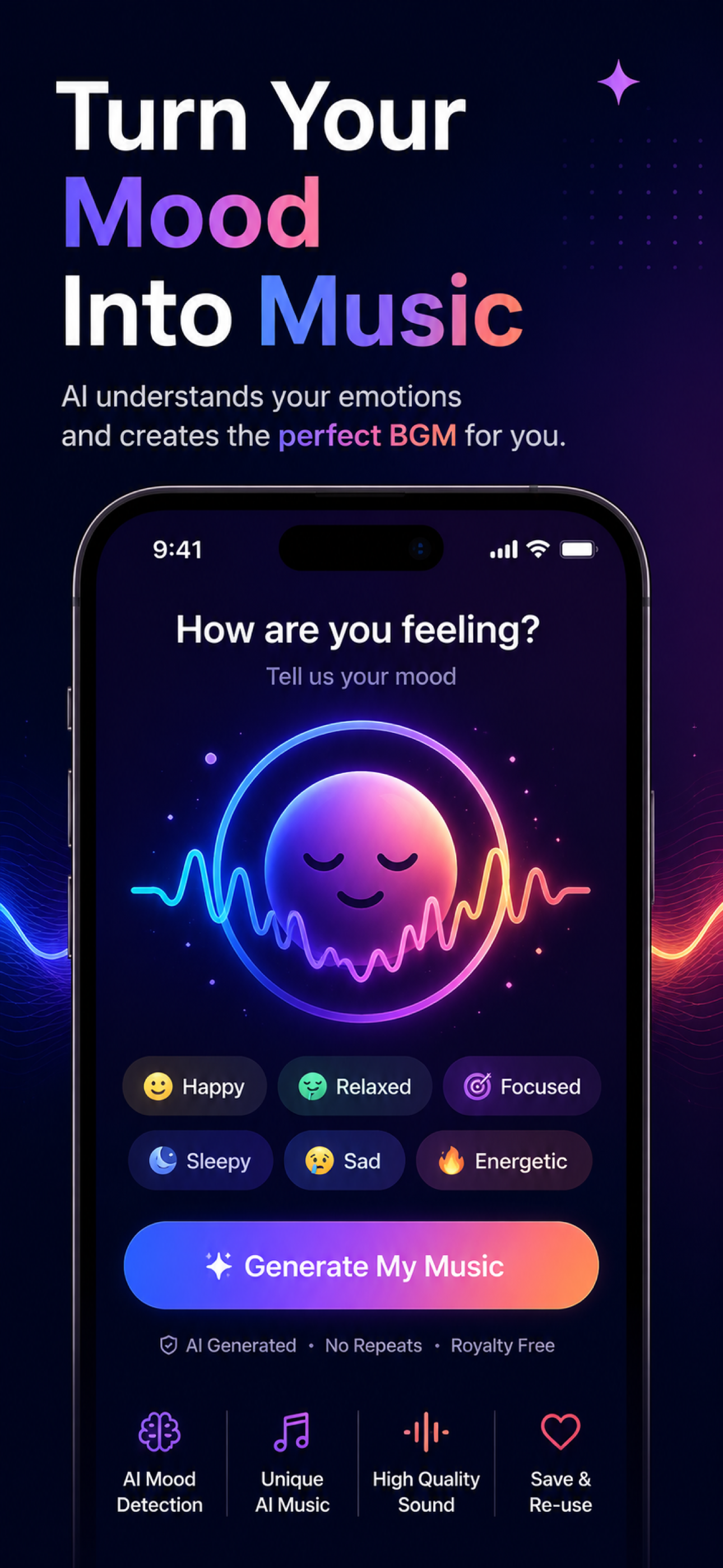 MoodScore - AI BGM Generator gallery image