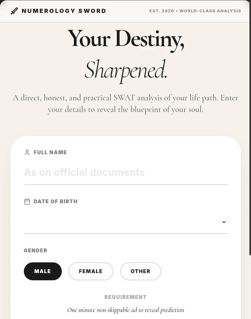 Numerology Sword logo