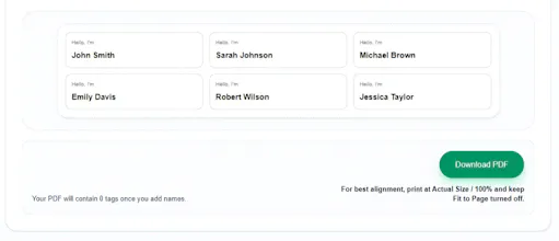 Name Tag Generator gallery image