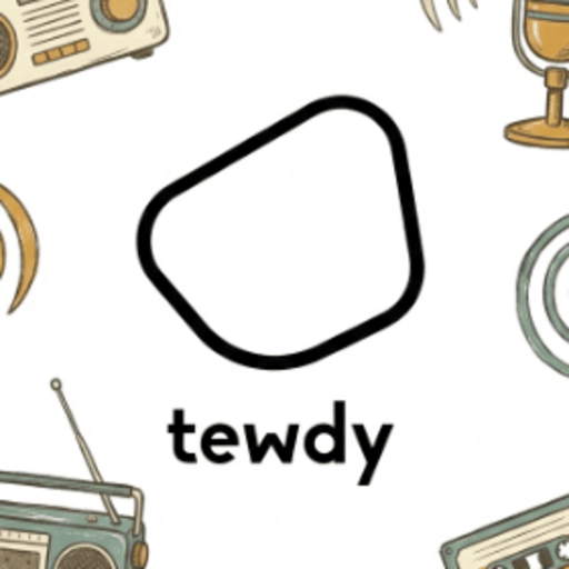 Tewdy Radio - Product Hunt launch logo and brand identity