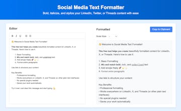 Social Media Text Formatter gallery image