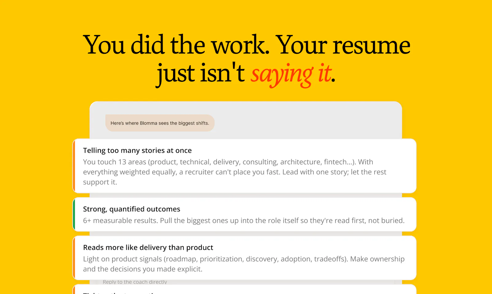 Resume Support by Blomma screenshot 3
