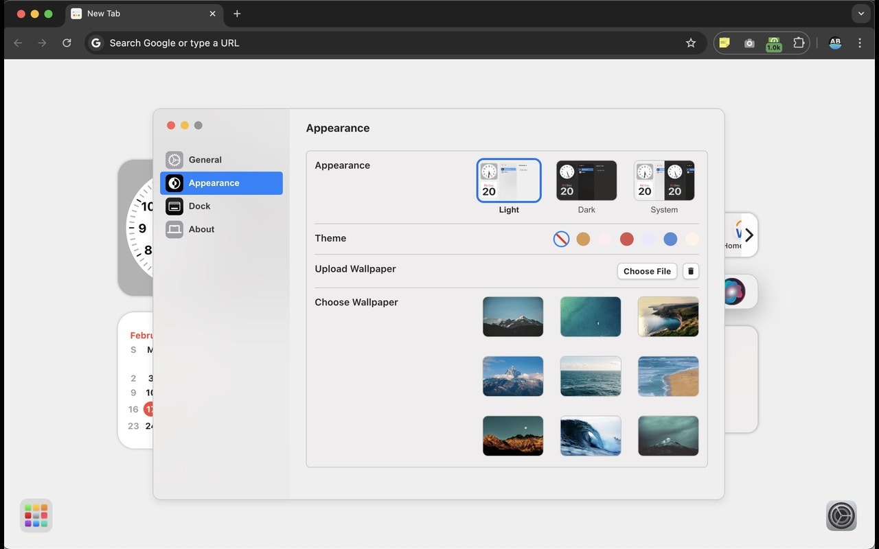 وسائط علامة التبويب MAC الجديدة - تمديد تجربة علامة التبويب الجديدة المستوحاة من MacOS 5