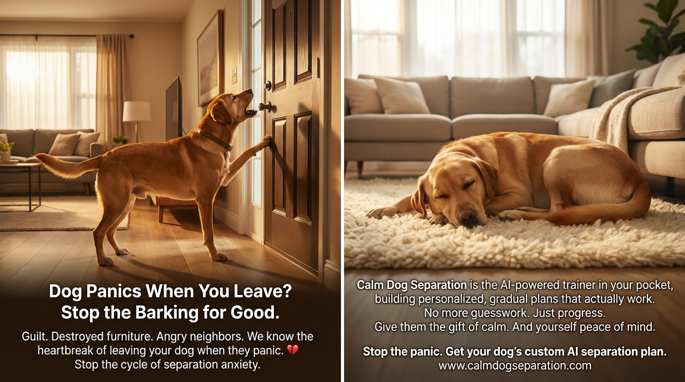 Calm Dog Separation - Product Hunt launch logo and brand identity