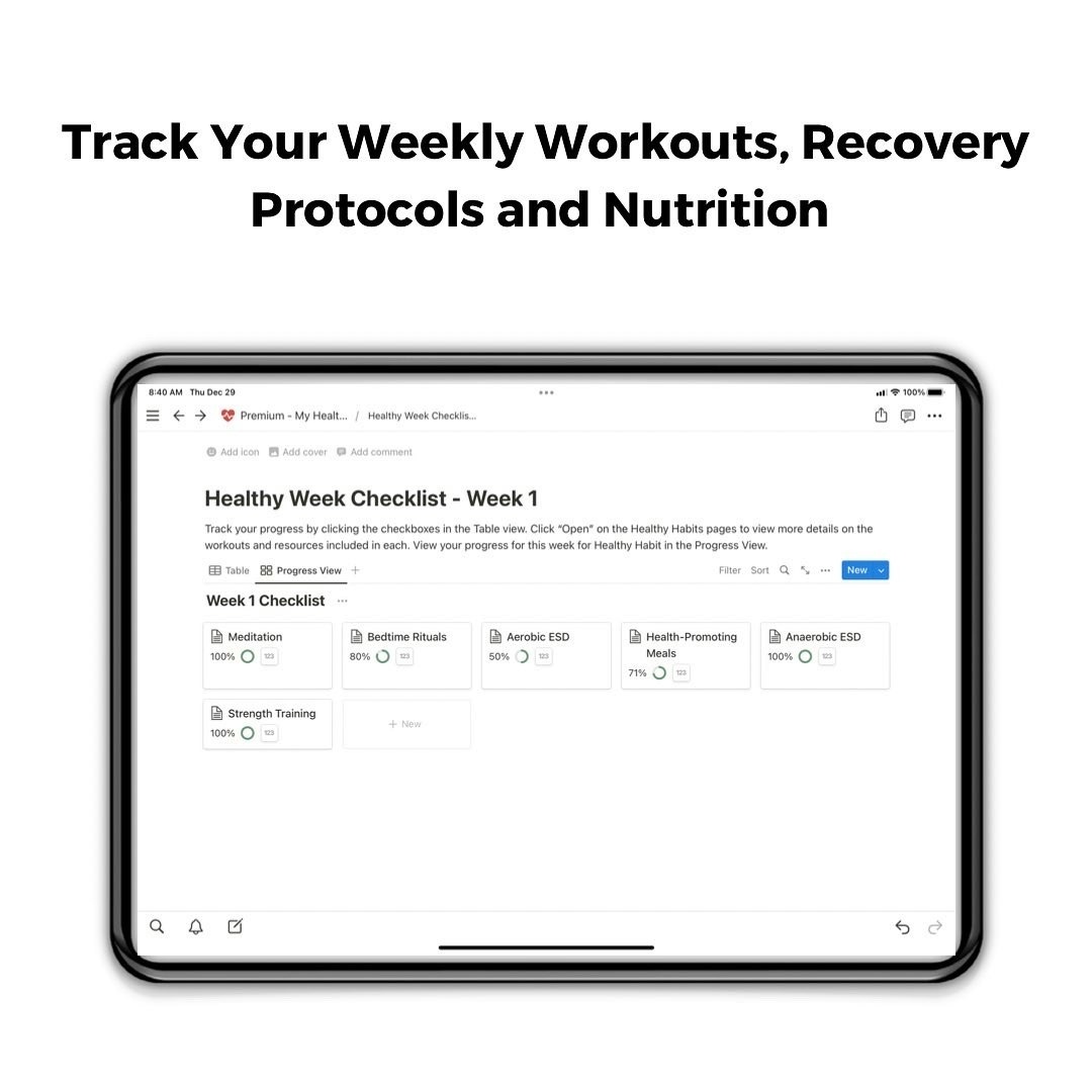 My Healthy Week Checklist on Notion 