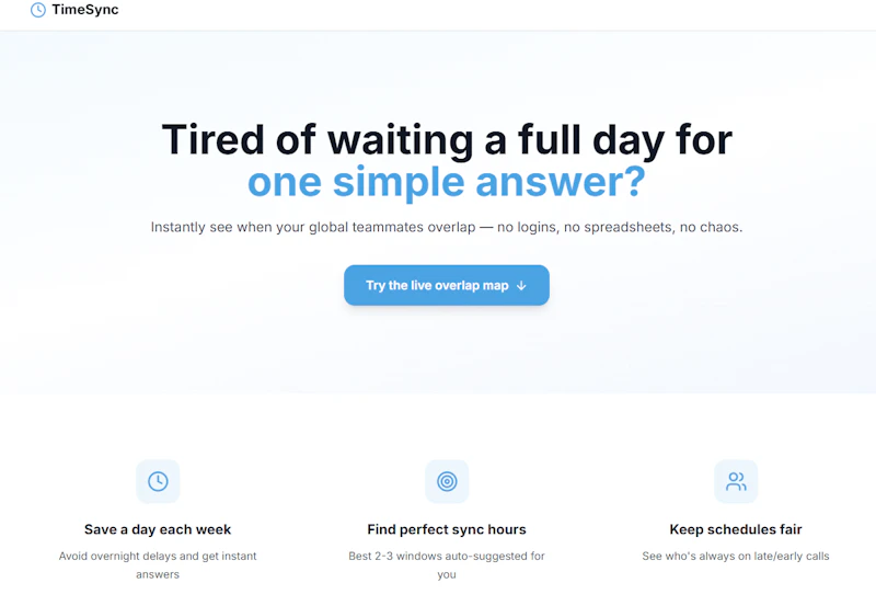 TimeSync Overlap Tool screenshot 2