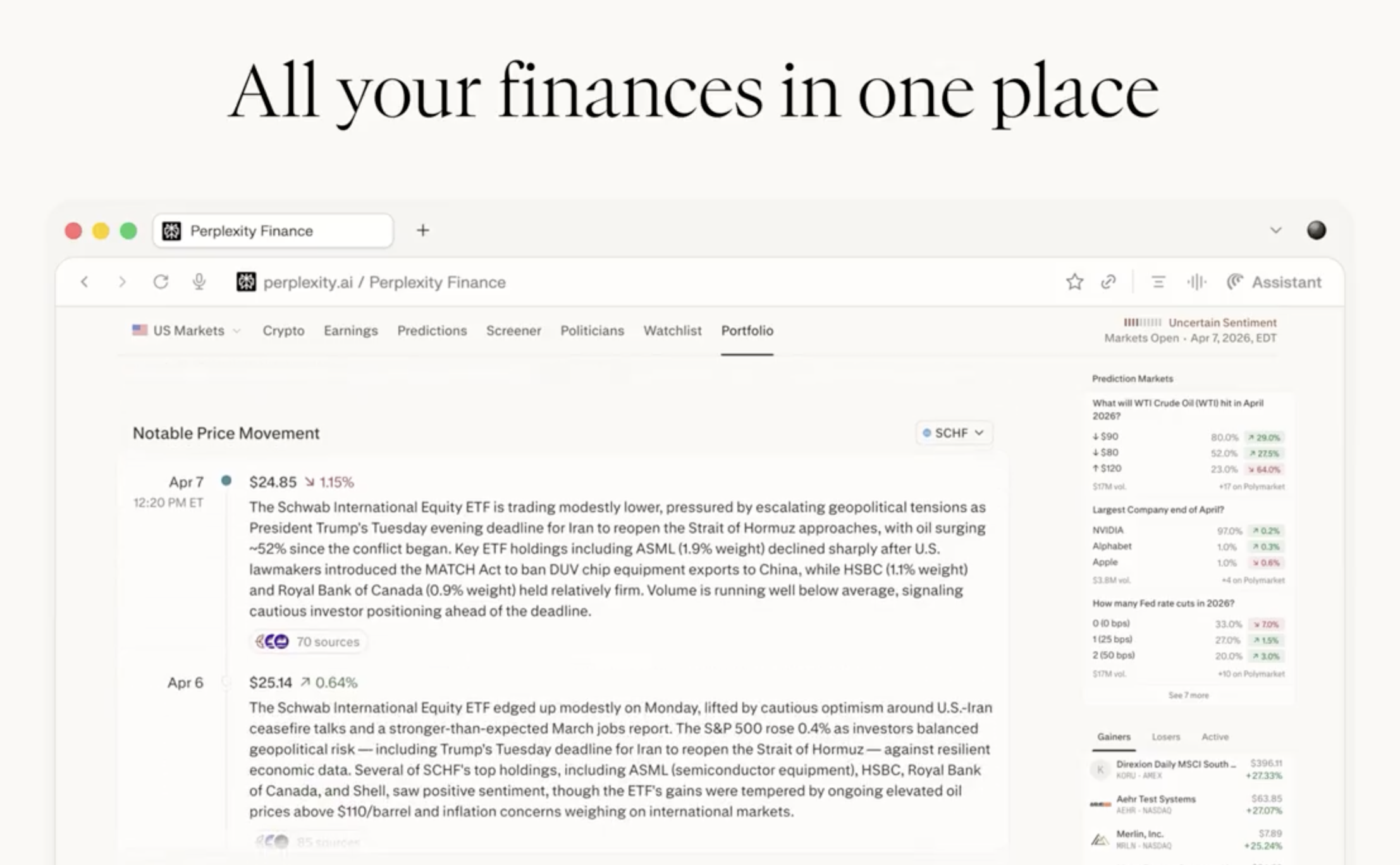 Perplexity Finance gallery image