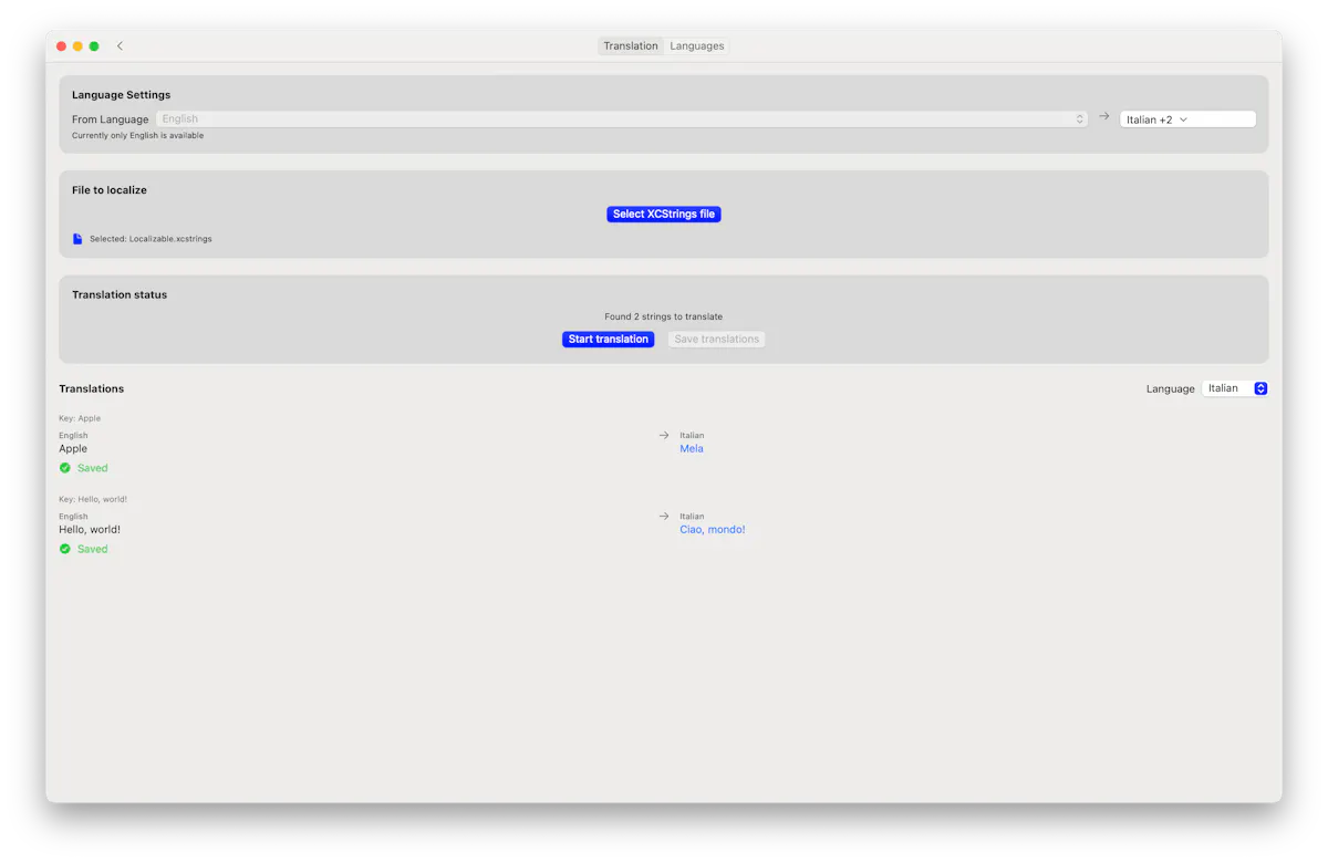 XCStrings Translator - iOS App Localizer