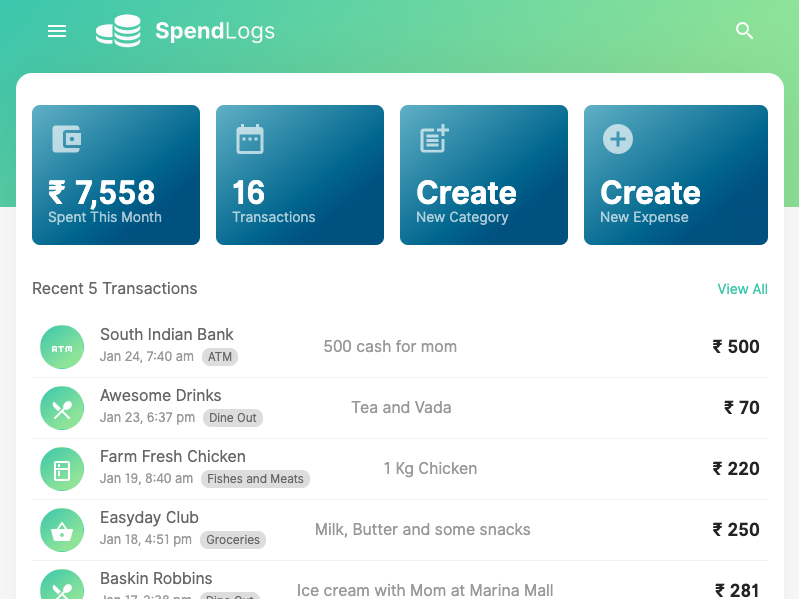 SpendLogs gallery image