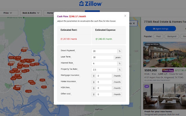 임대 현금 흐름 - 당신의 노력을 저장하십시오!Zillow에 대한 즉각적인 현금 흐름 분석을 받으십시오 미디어 3