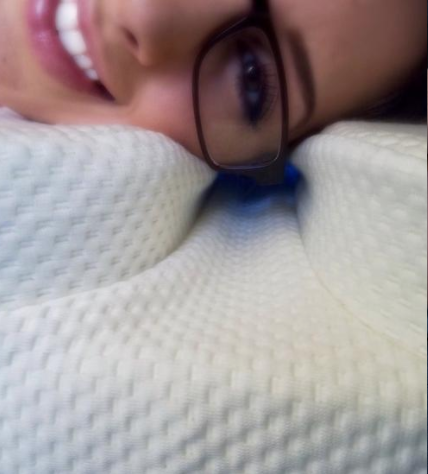 Pillow for 2024 people with glasses