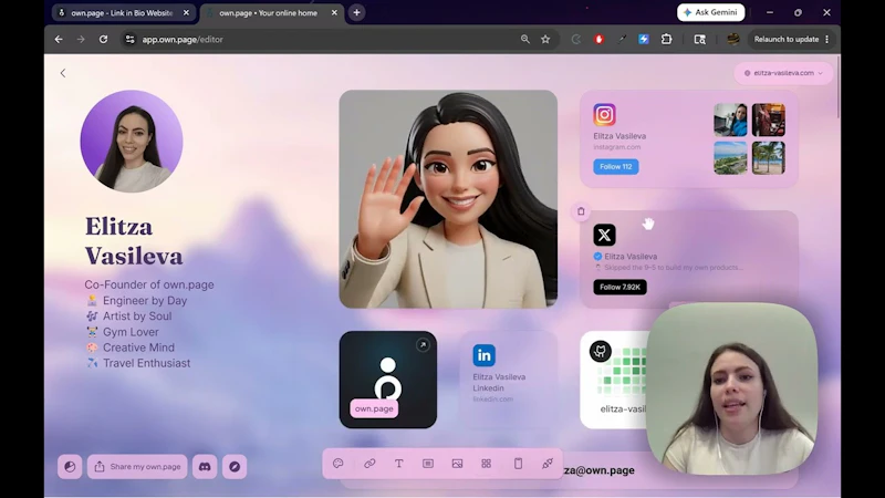 own.page screenshot 1 (video preview)