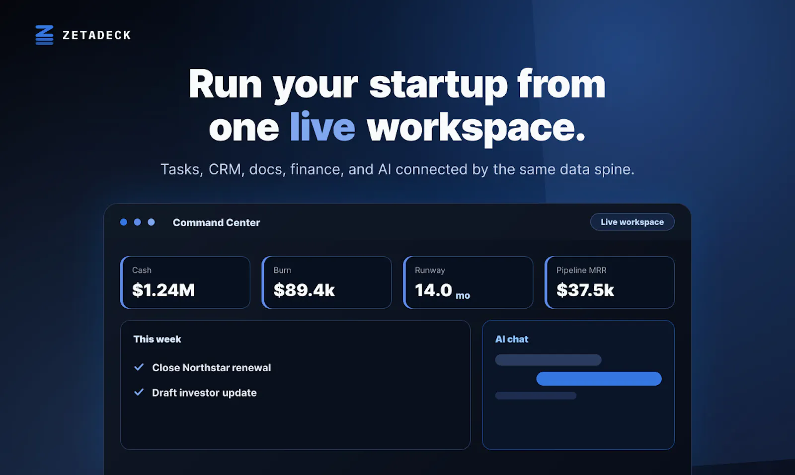 Zetadeck screenshot 1