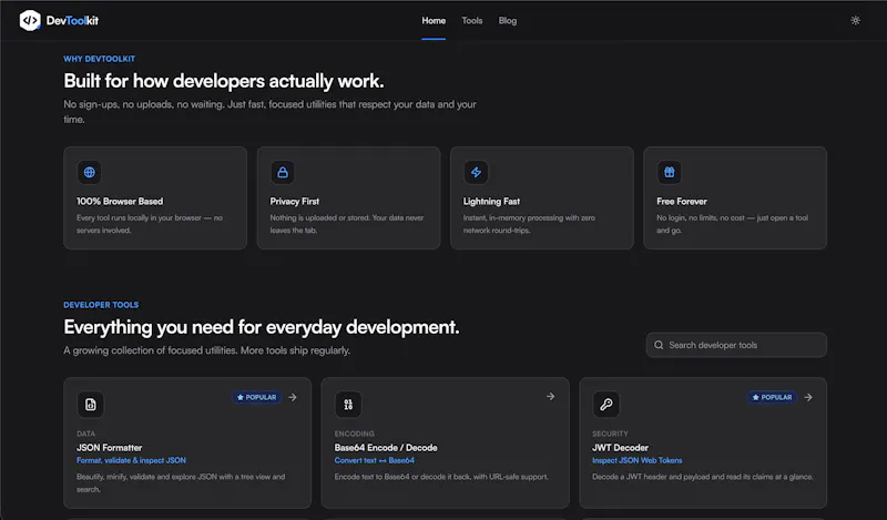 DevToolkit screenshot 2