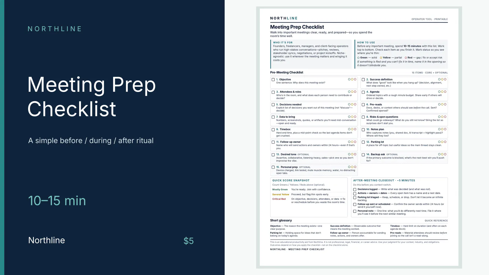 Meeting Prep Checklist