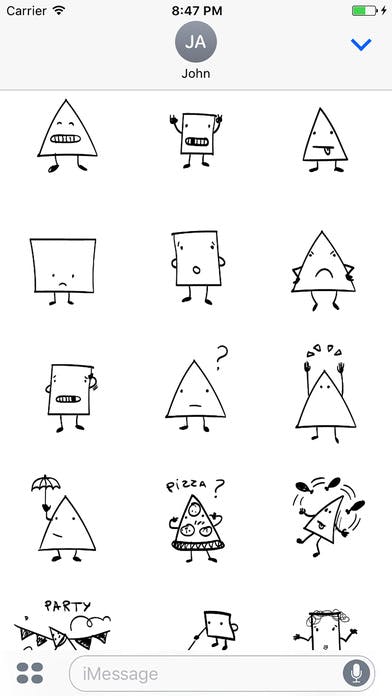 Triangle & Squares — Stickers for iMessage media 1
