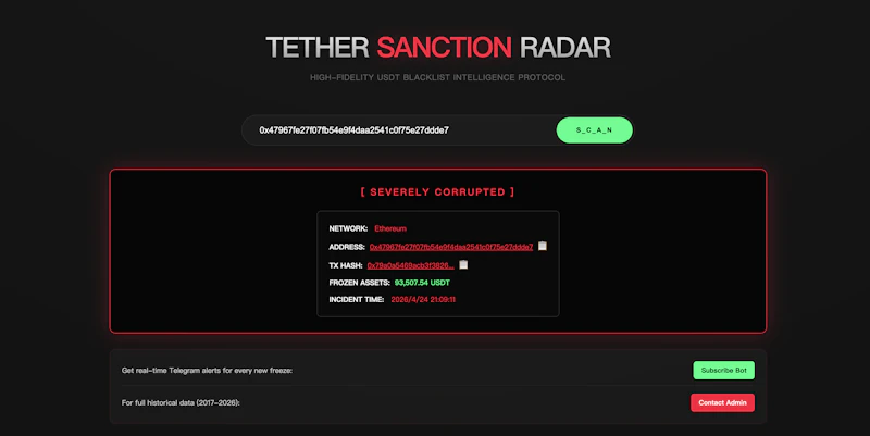 Tether Blacklist screenshot 3