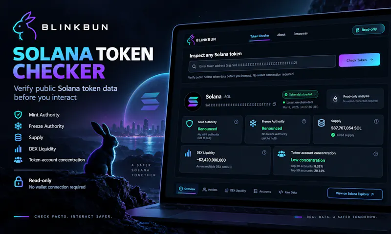 BLINKBUN Solana Token Checker screenshot 1