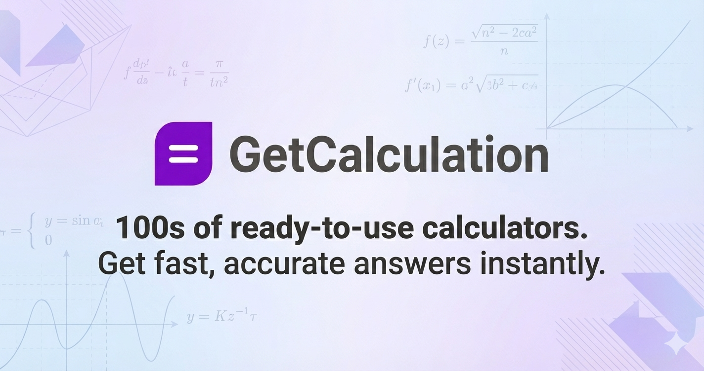 GetCalculation - Main product screenshot demonstrating key features and user interface