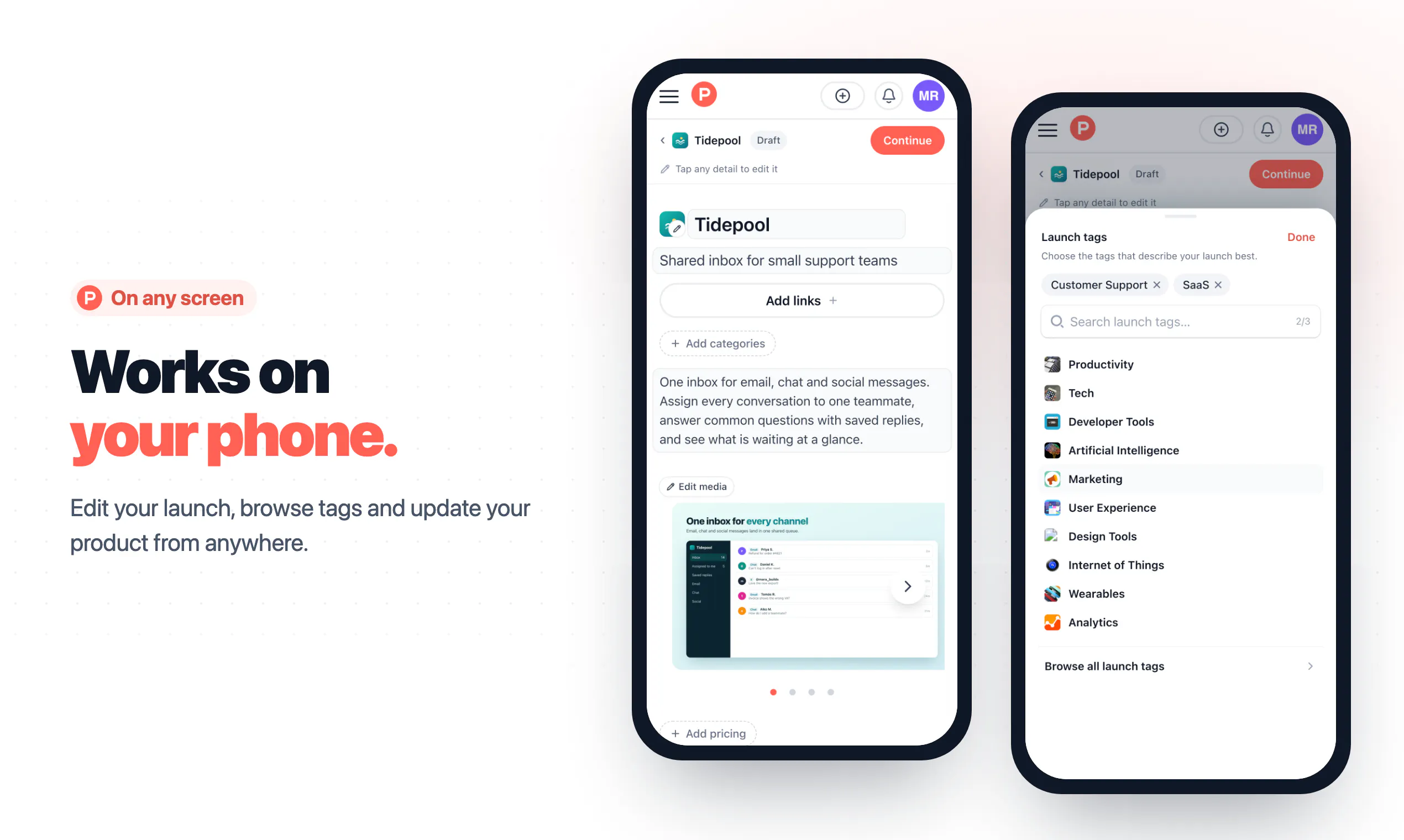 Product Hunt Visual Launch Editor gallery image