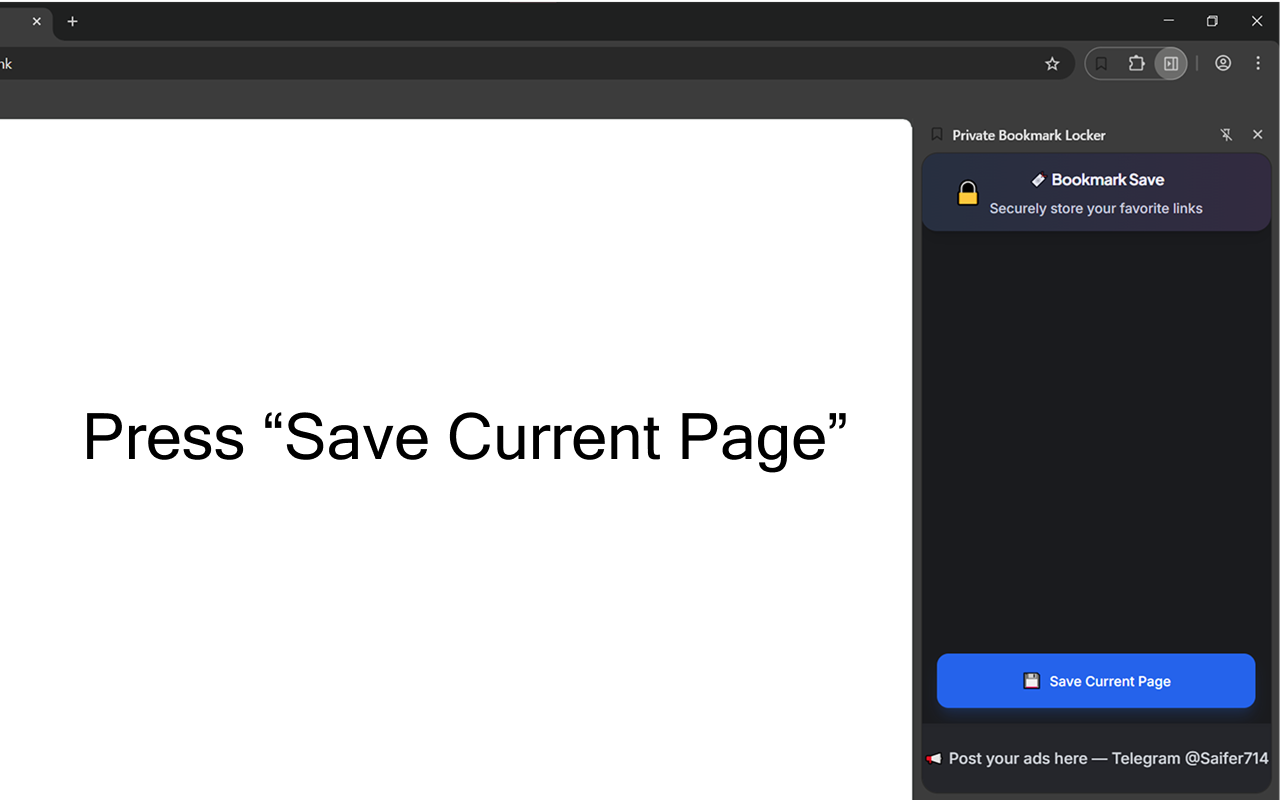 Média Locker de signets privé [Alpha] - Enregistrer les signets en privé, même en incognito 2
