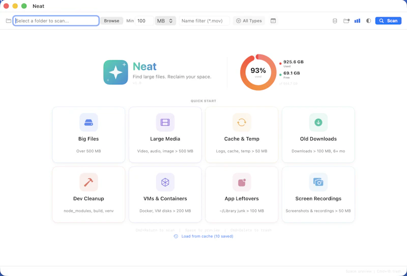  Neat — Find Large Files  (Mac) screenshot 3