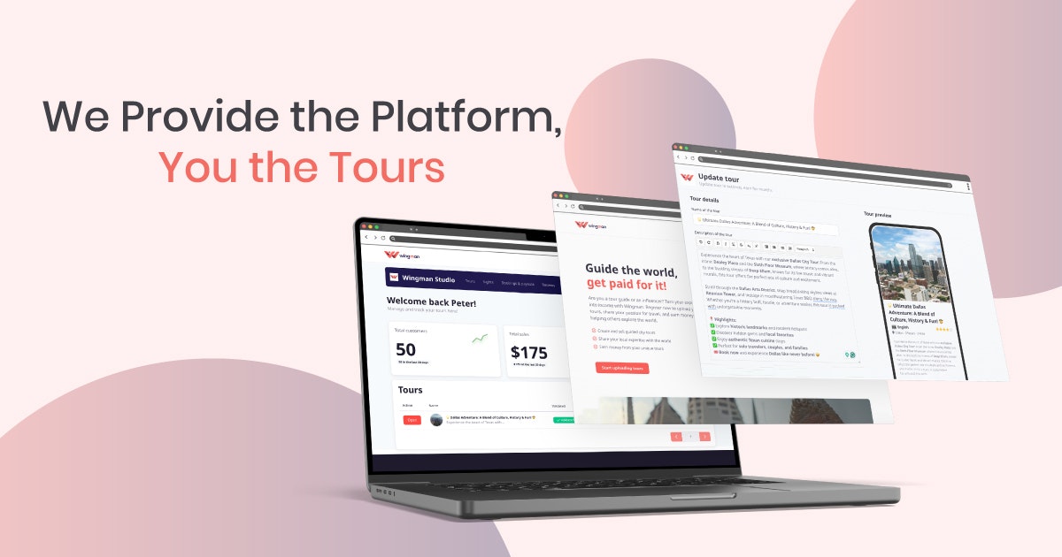 startuptile Wingman Studio-Create and sell audio tours and earn per tour