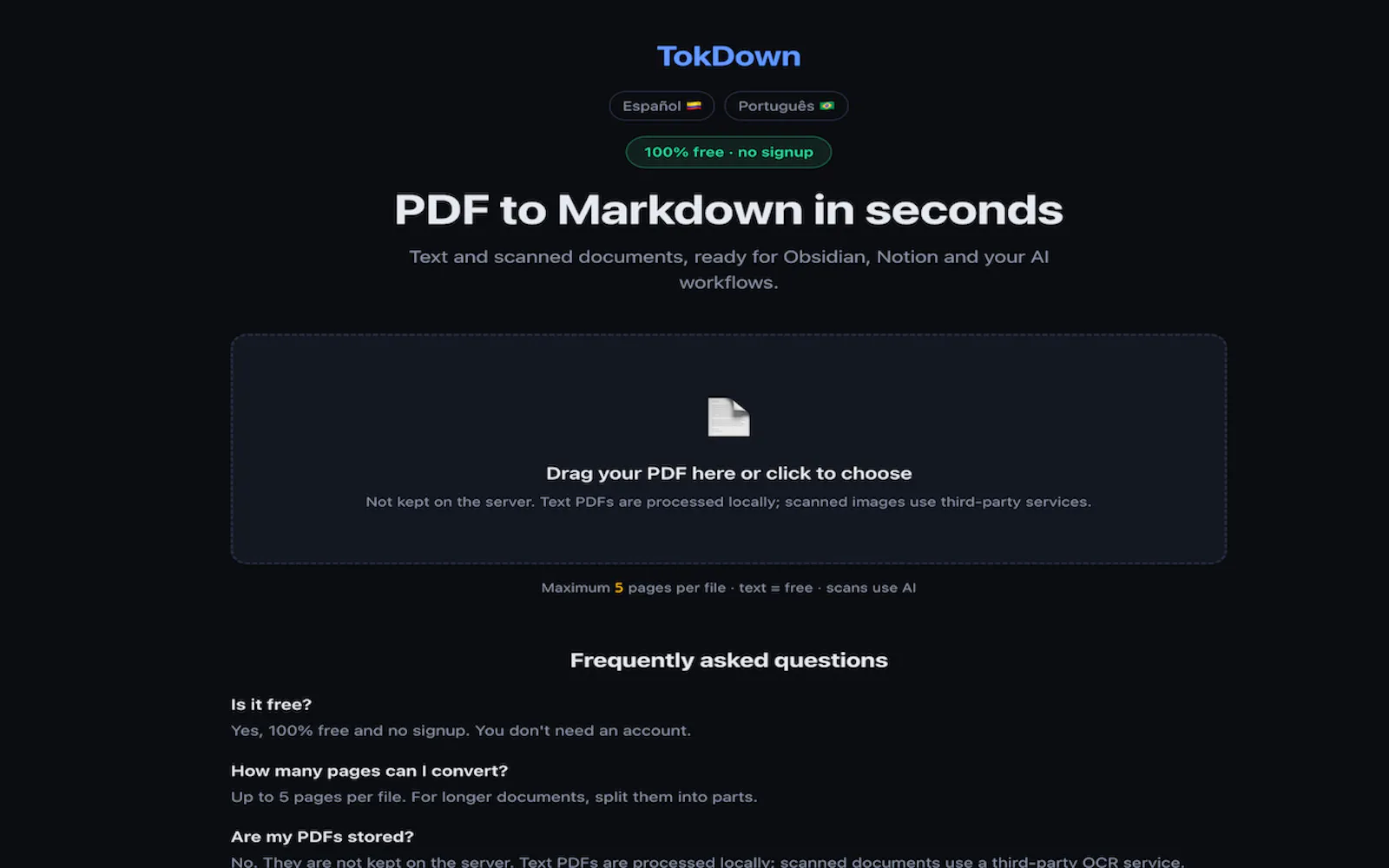 TokDown screenshot 3