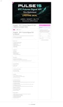 Pulse15 - BTC Futures 15 Signal API gallery image