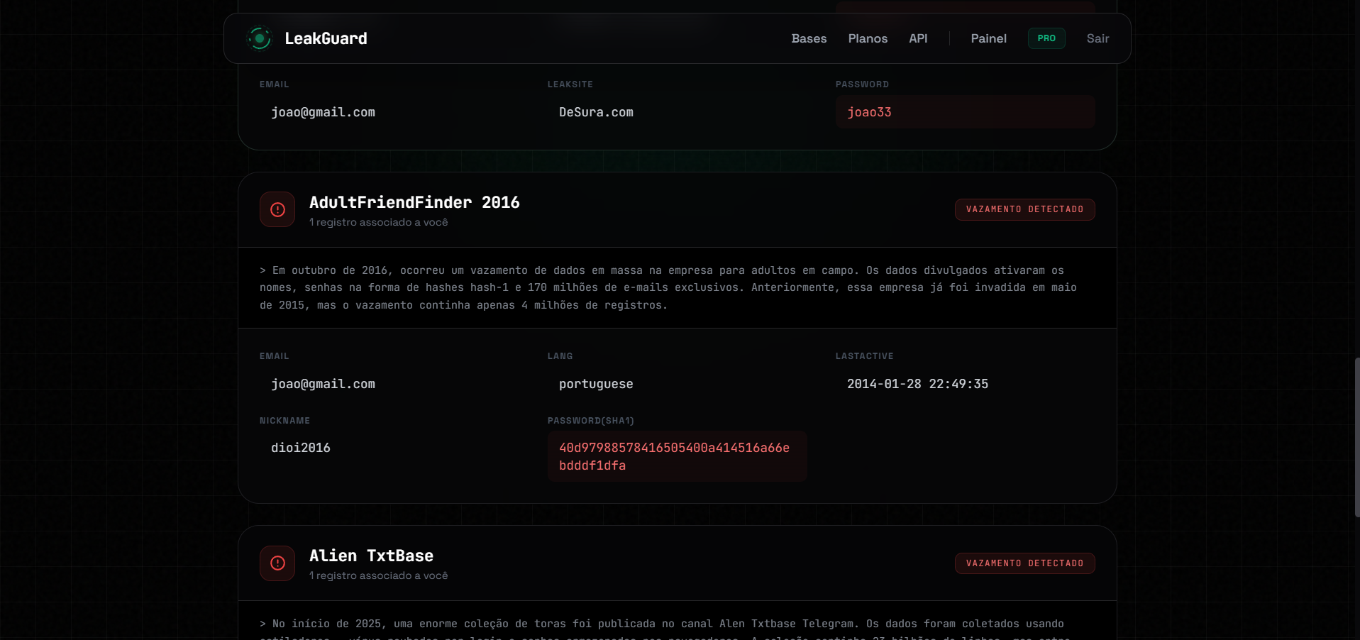 LeakGuard - Dark Web & Data Monitoring gallery image