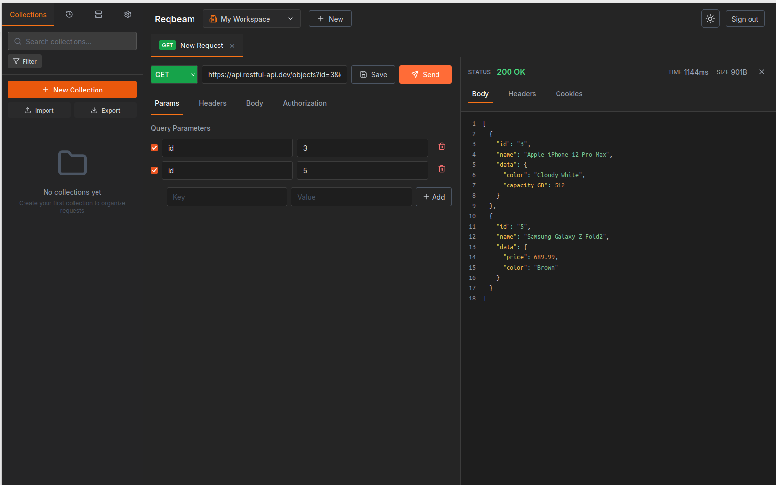 ReqBeam – Open Source API Tool - Main product screenshot demonstrating key features and user interface