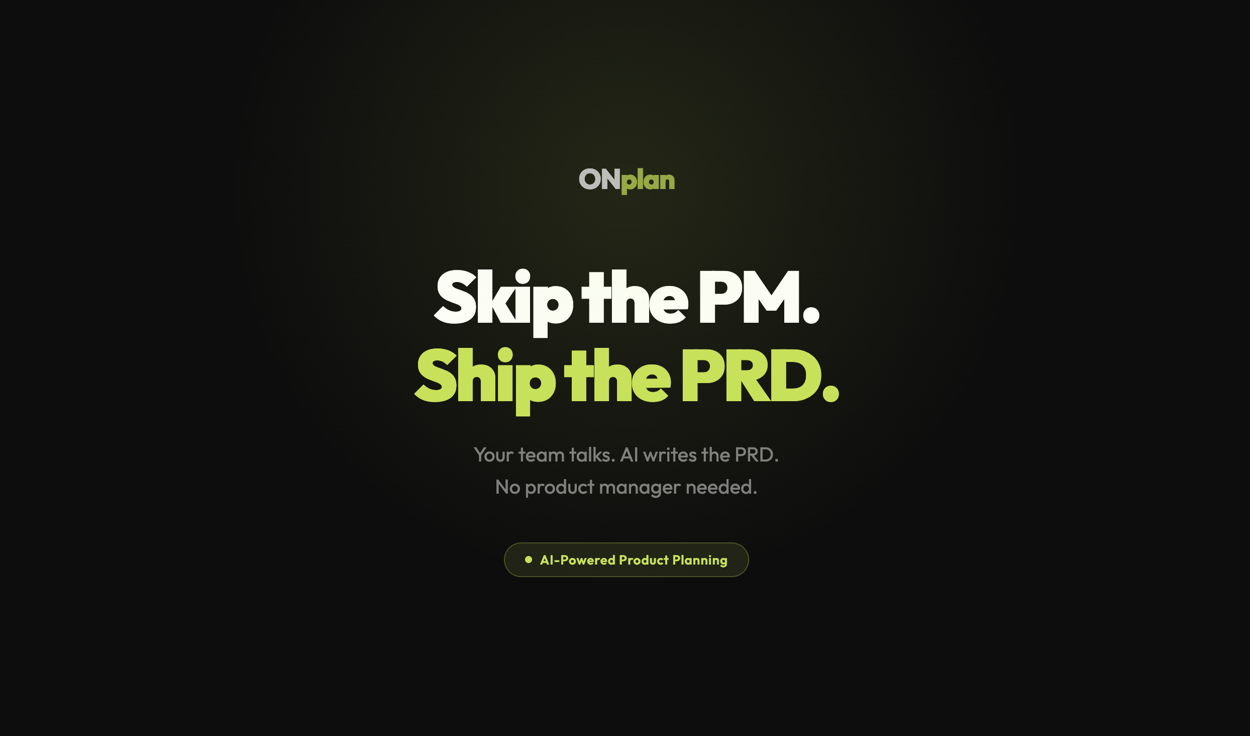 OnPlan - Main product screenshot demonstrating key features and user interface