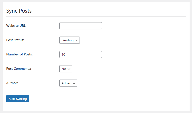 投稿の同期 - WordPress Webサイトから投稿をコピーしますメディア1