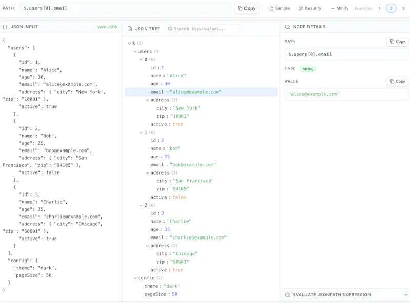 JSON Path Finder screenshot 1