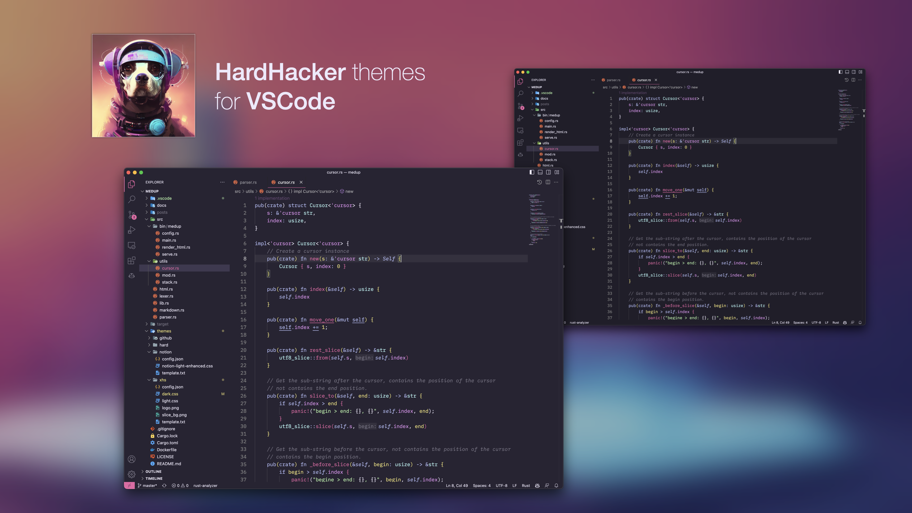 Tema hardhacker per molte app media 2