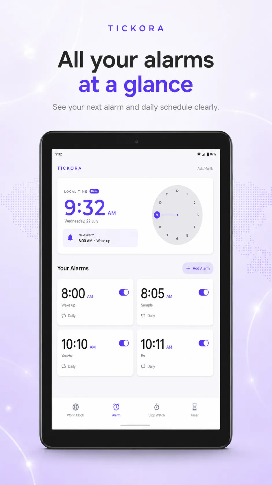 Tickora screenshot
