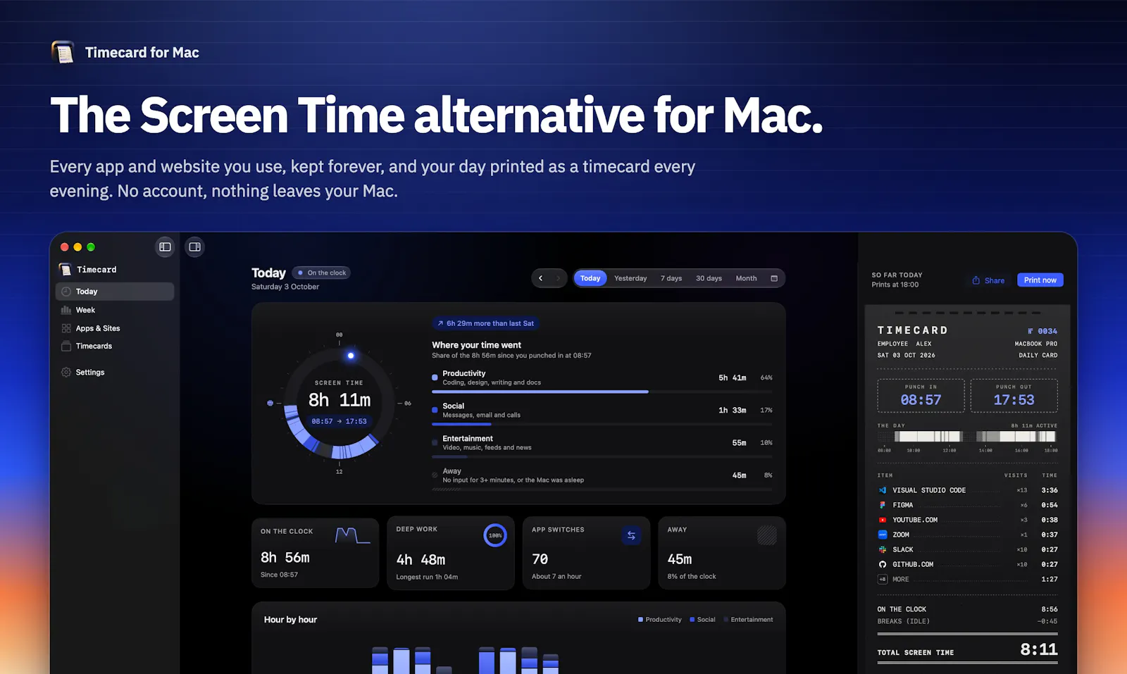 Timecard  screenshot 2
