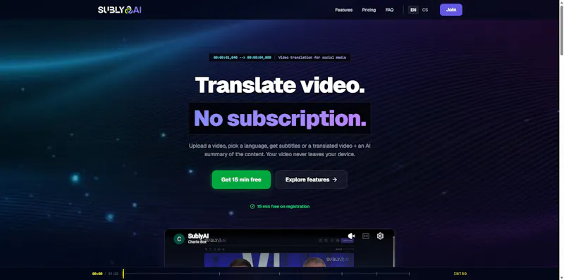 SublyAI screenshot 2