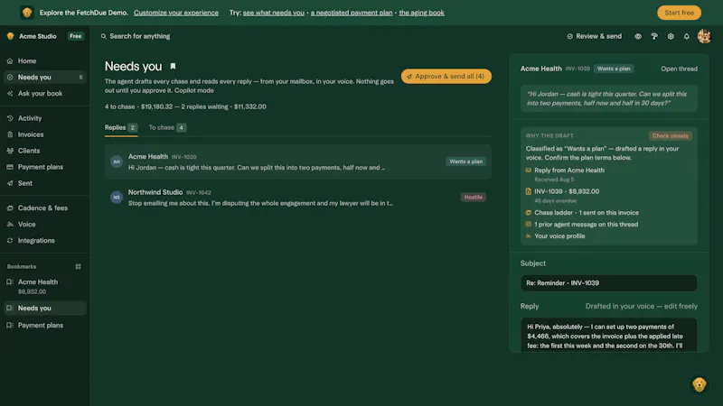 FetchDue screenshot 2