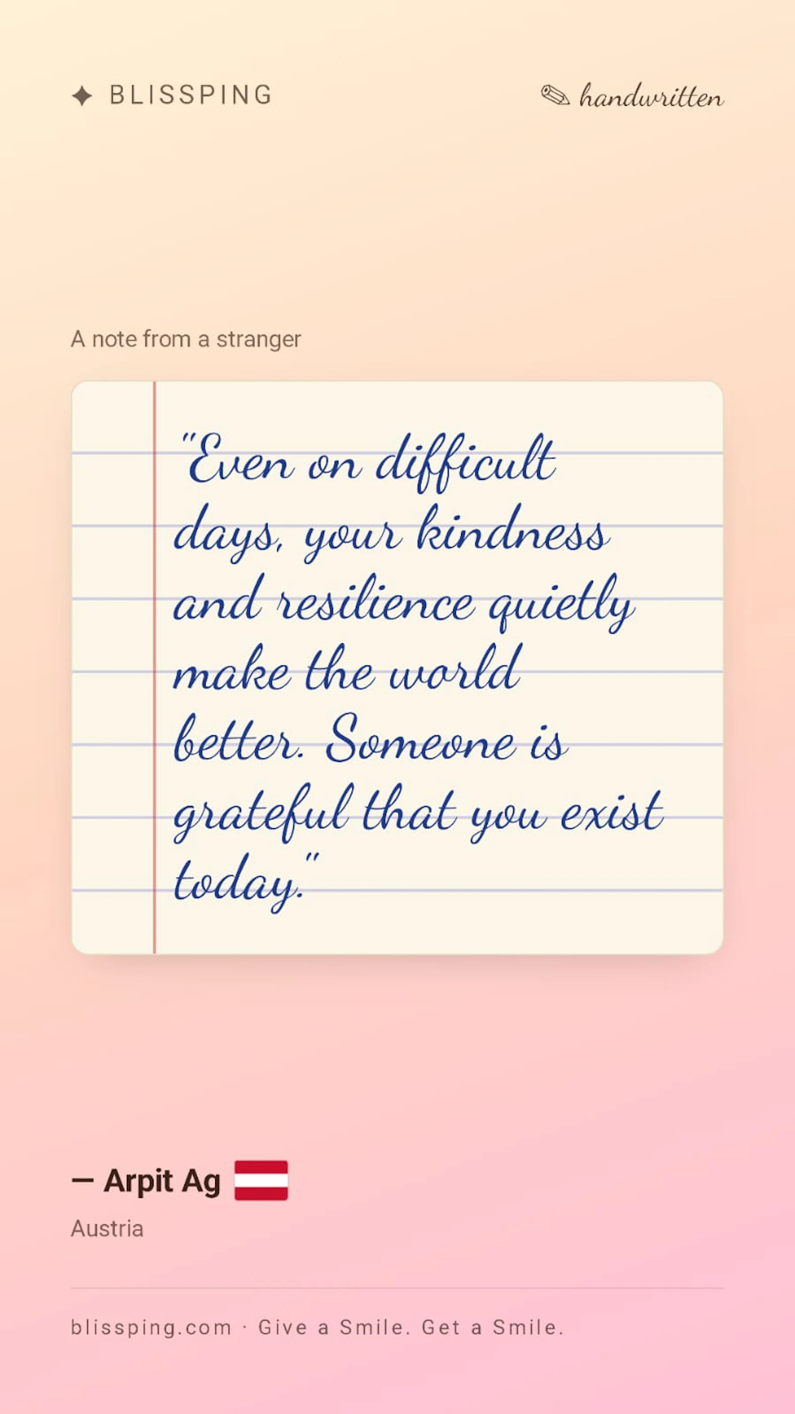 BlissPing - Give a Smile. Get a Smile. screenshot 3