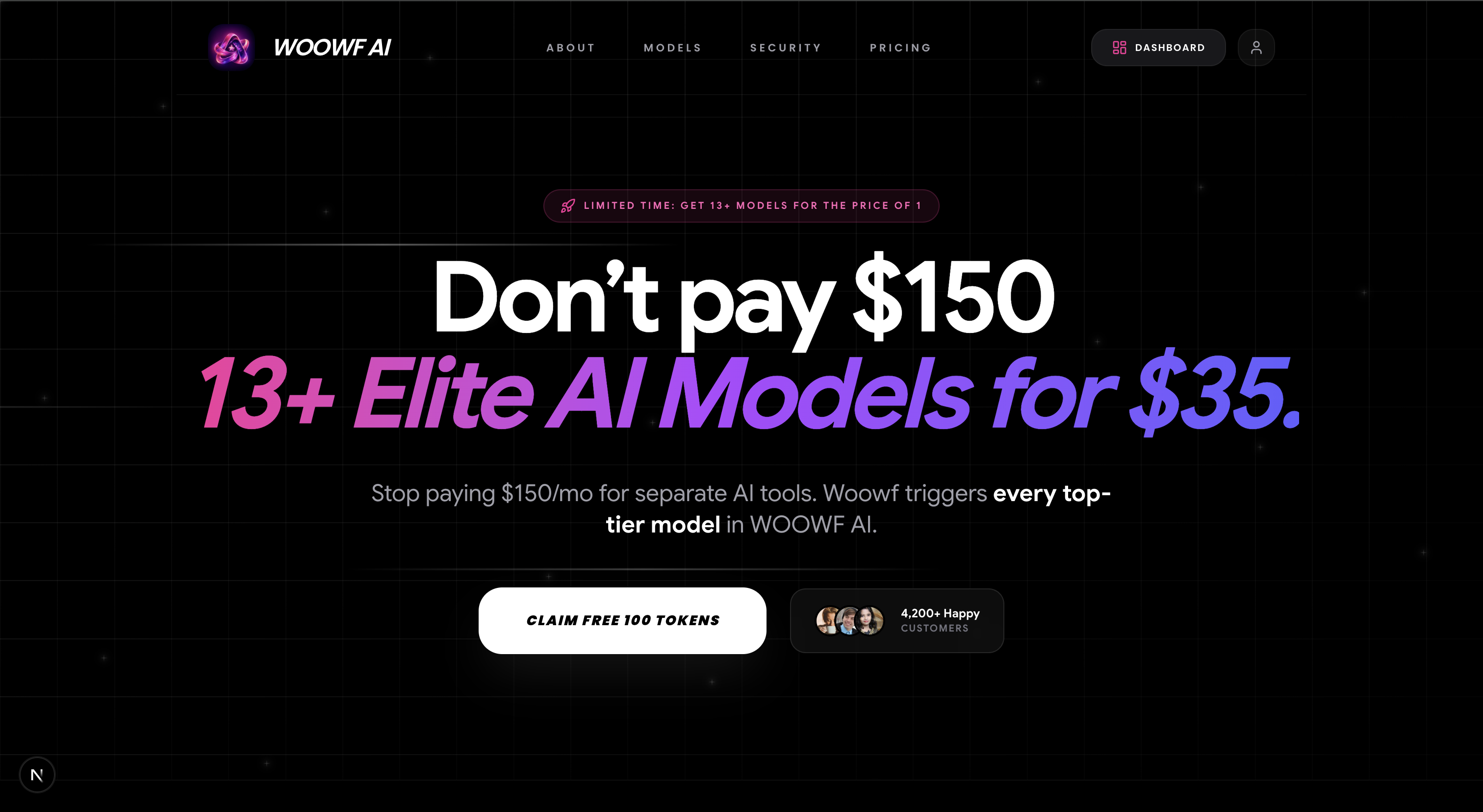 WOOWF AI - Main product screenshot demonstrating key features and user interface