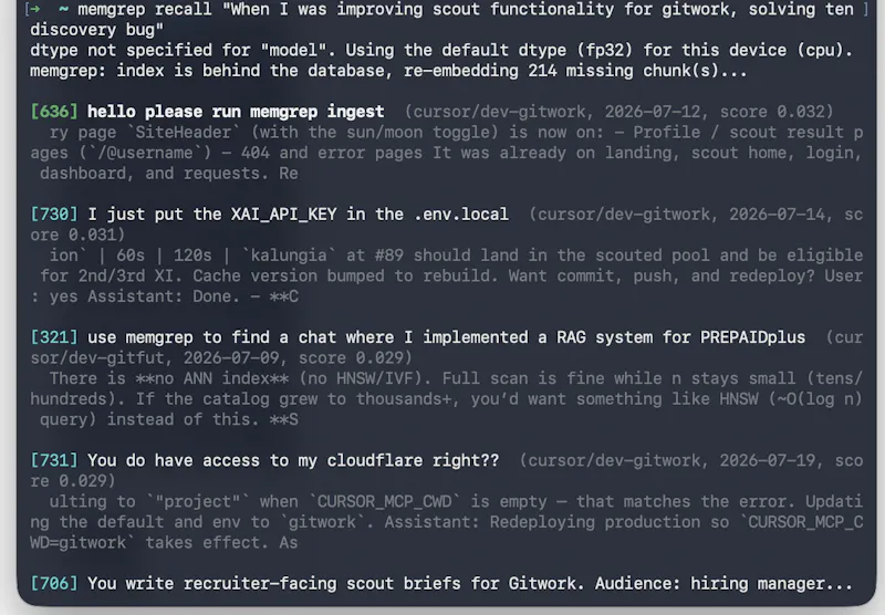memgrep screenshot 2