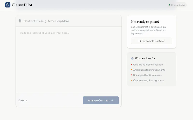 Contract Analyzer screenshot 1
