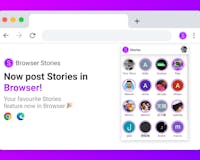 Stories in browser image