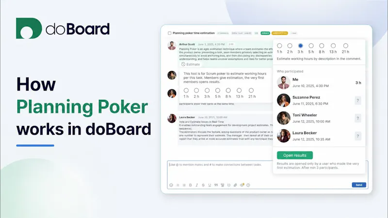 doBoard with Planning Poker screenshot 1 (video preview)