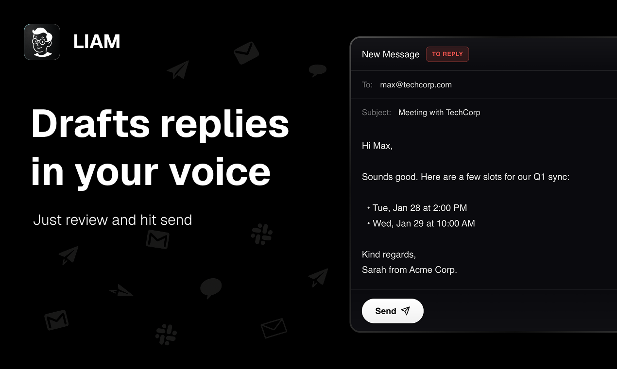LIAM - Main product screenshot demonstrating key features and user interface