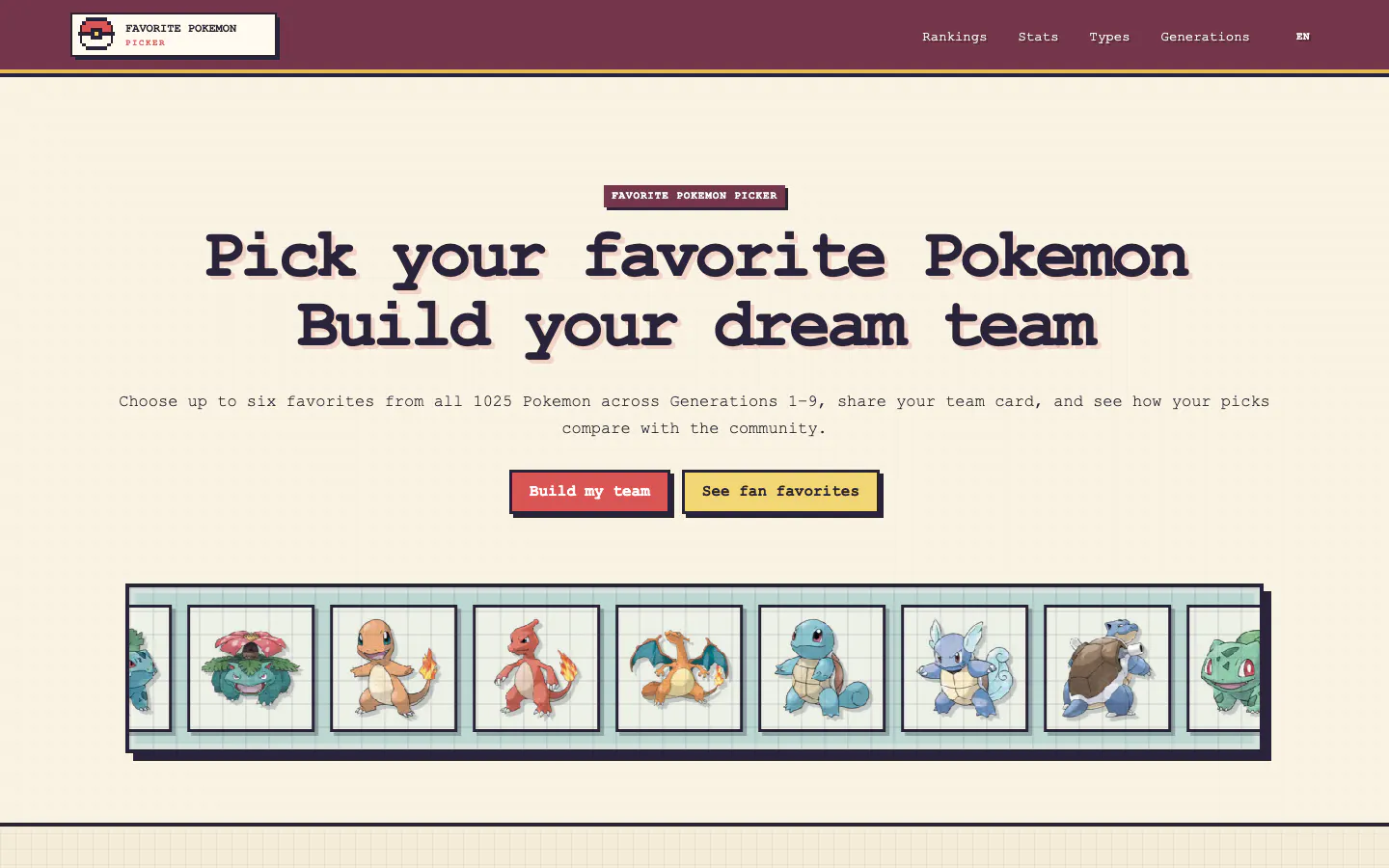 Favorite Pokemon Picker gallery image