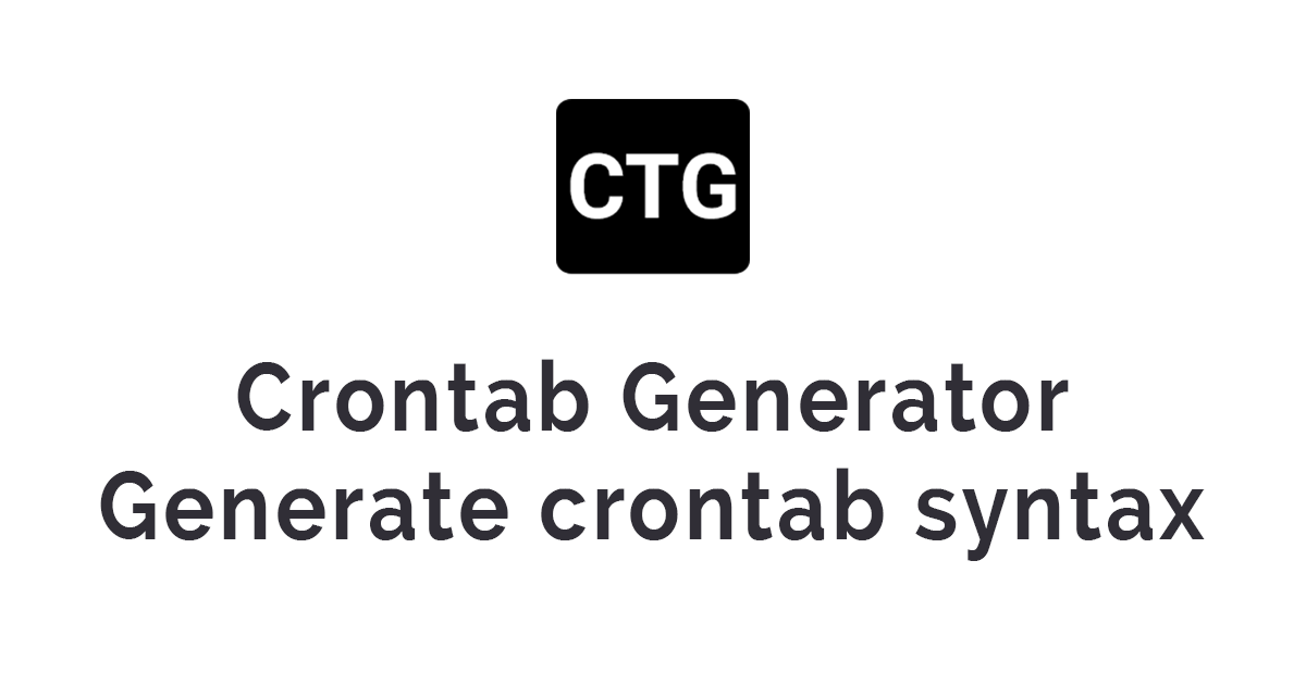 crontab generator gallery image