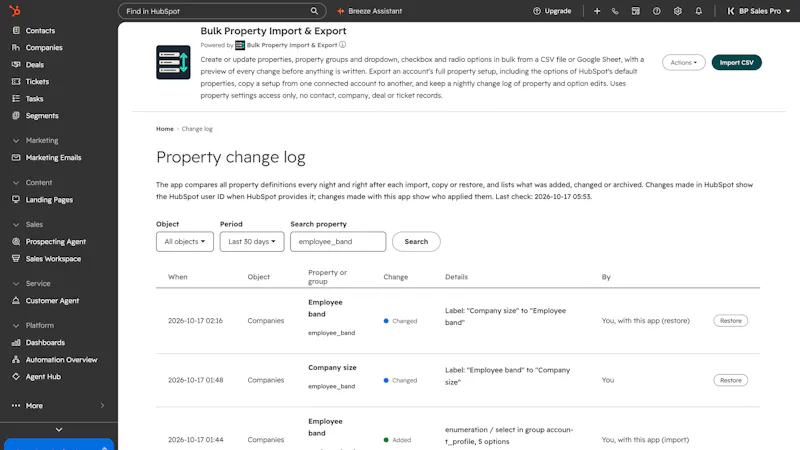 Bulk Property Import & Export screenshot 6