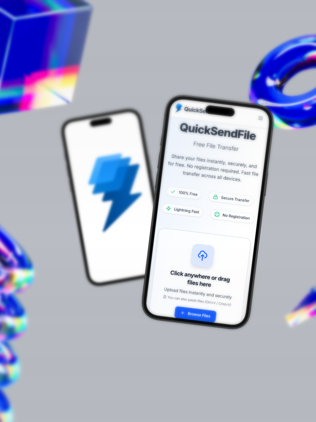 Quick Send File - Main product screenshot demonstrating key features and user interface